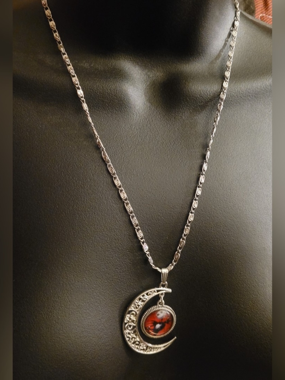 Jack Skellington Crescent Moon Necklace